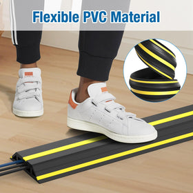Eapele safety-striped floor cover increases visibility and helps prevent trips.