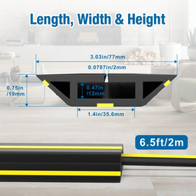 Eapele top closeup highlighting yellow warning stripe for visibility