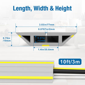 Eapele top yellow warning stripes for visibility and safety