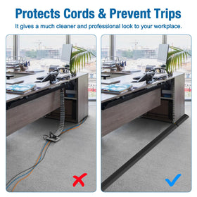 Eapele wide-channel cover hides wires neatly and safely.