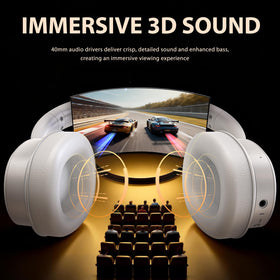 Earbay headphones showing long 40-hour battery life for movie nights