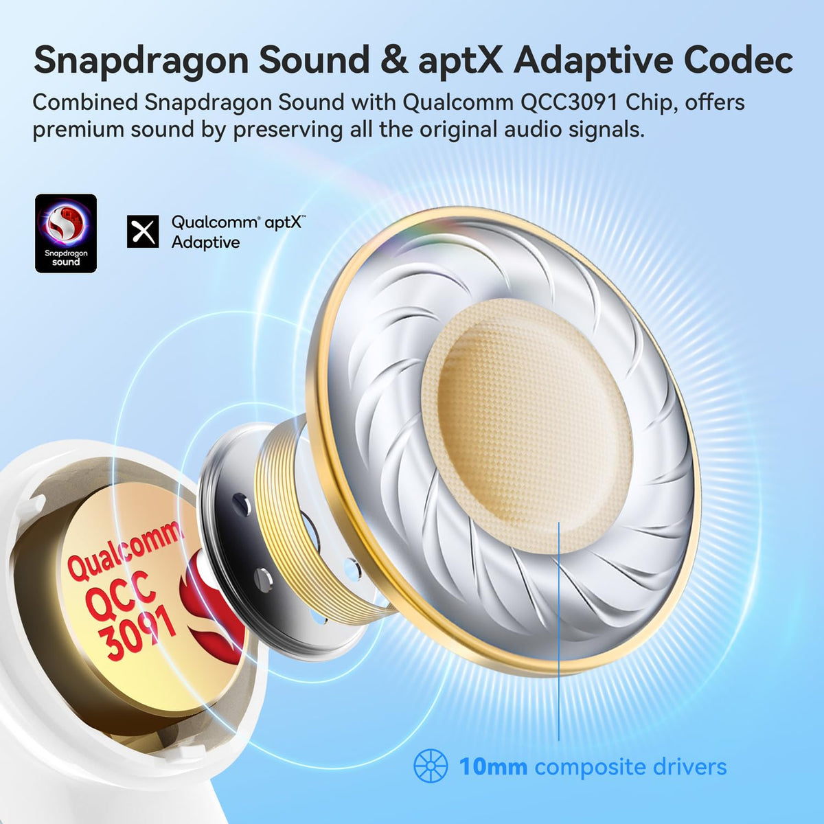 EarFun Air Pro 4 in use with adaptive noise canceling for quieter environments
