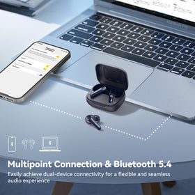 Auracast sharing feature in EarFun Air Pro 4 illustrated for social listening.