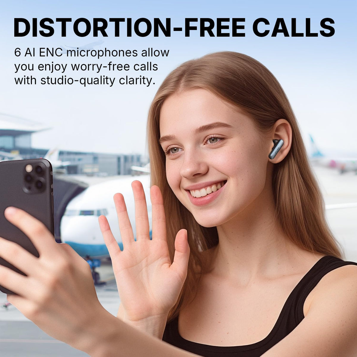 EarFun Air Pro 4i 6-mic ENC calls illustrating clear communication in background noise.
