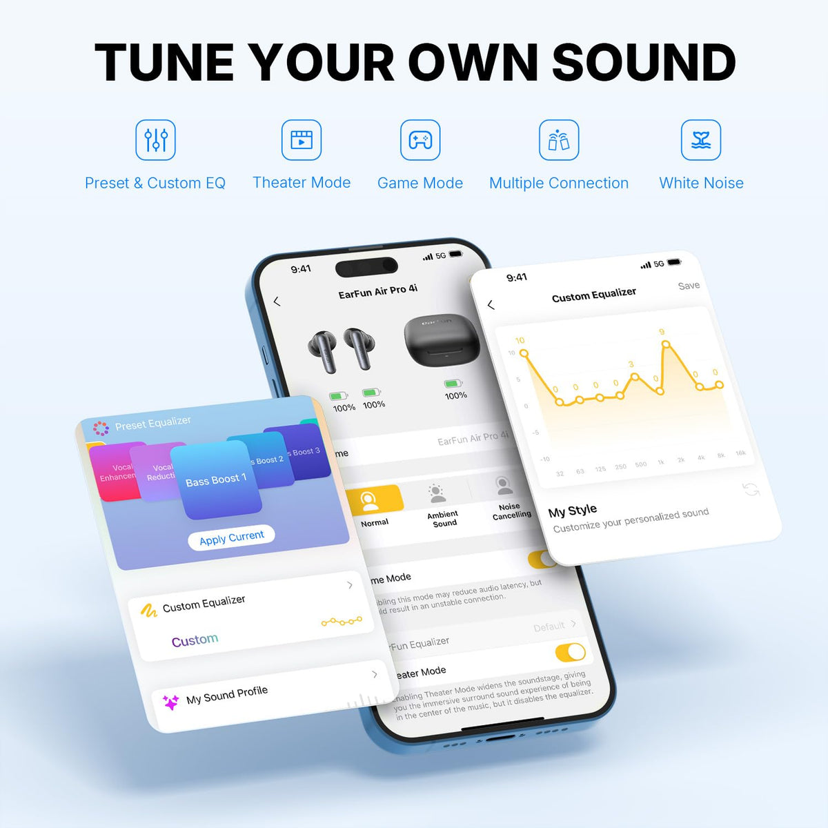 EarFun Air Pro 4i multipoint connection enabling seamless device switching.