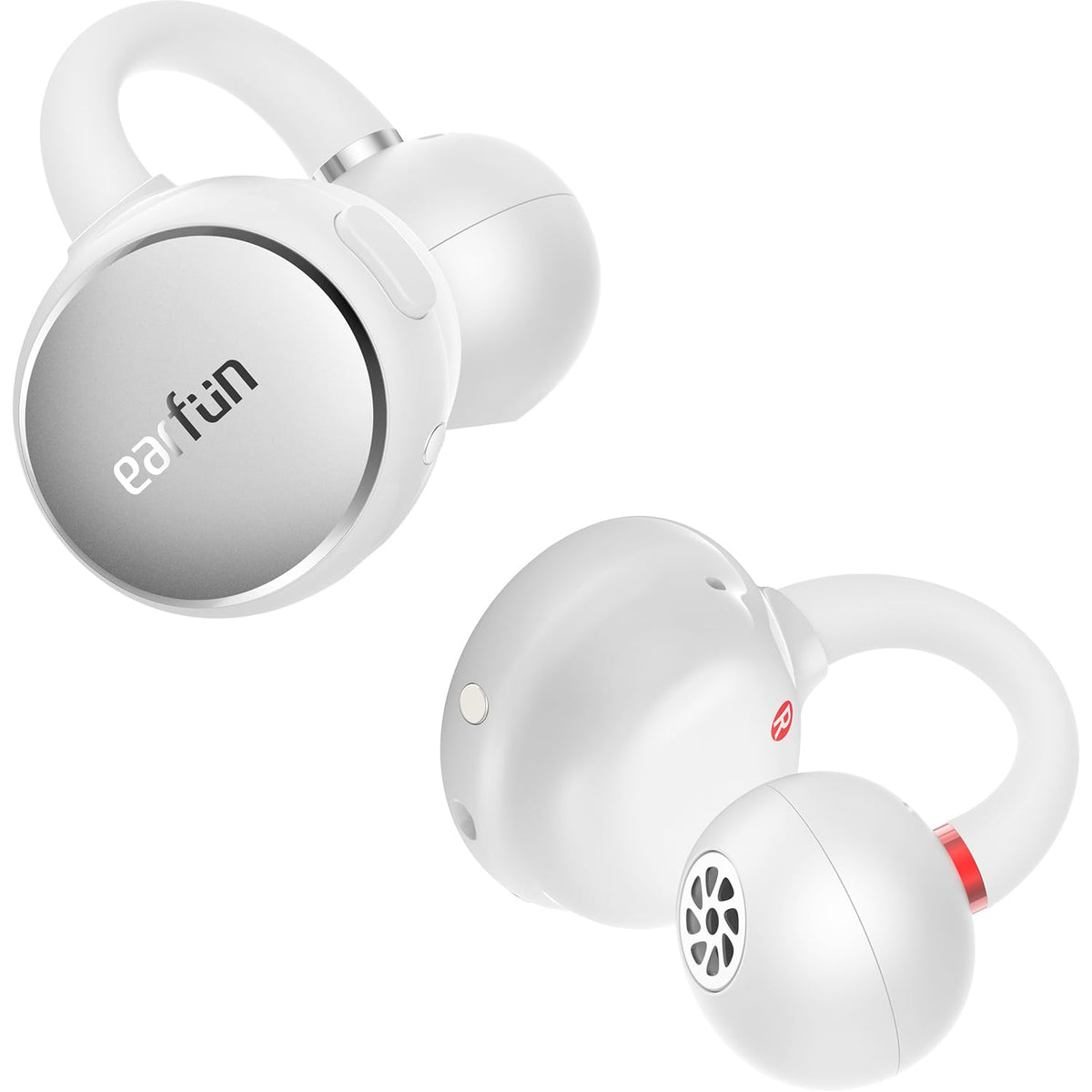 EarFun Clip Open Earbuds showing clip-on design for secure comfort