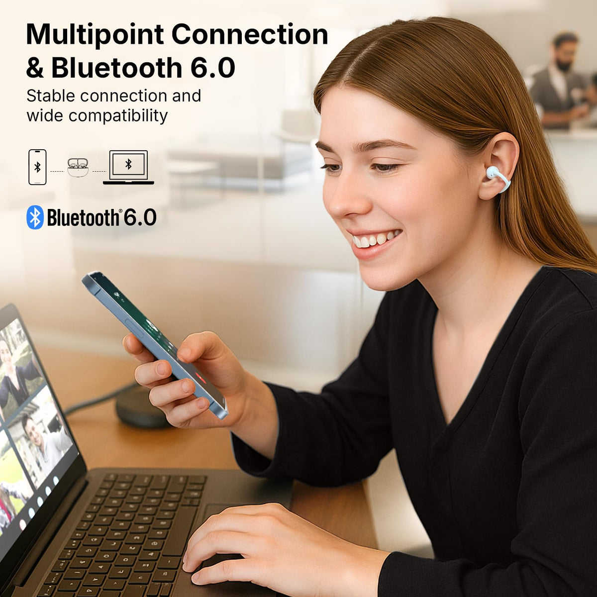 EarFun Clip Open Earbuds IP55 waterproof for sweat and rain