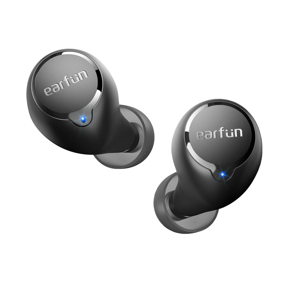 EarFun Free 2S front packaging showcasing features and design benefits