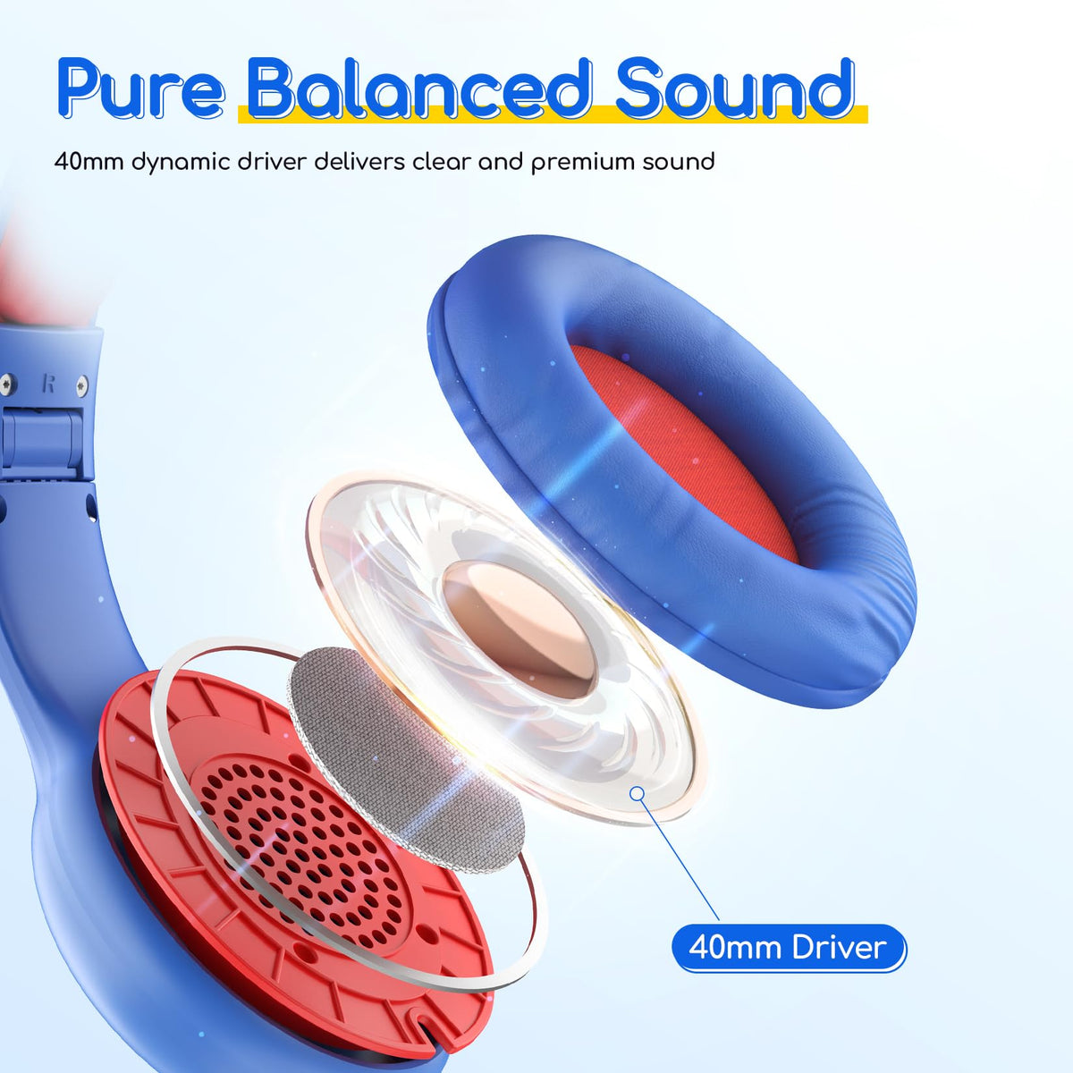 EarFun K1 foldable design fits backpacks and desks for school