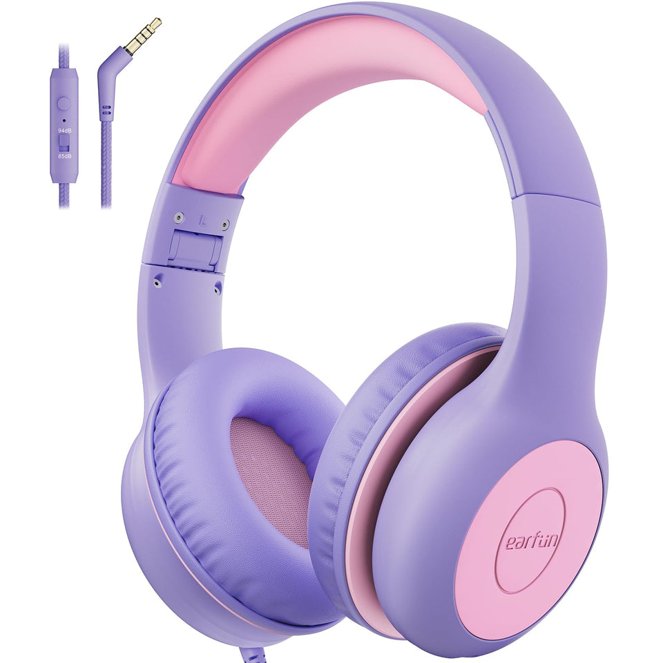 EarFun K1 kids headphones folded for easy travel and storage.