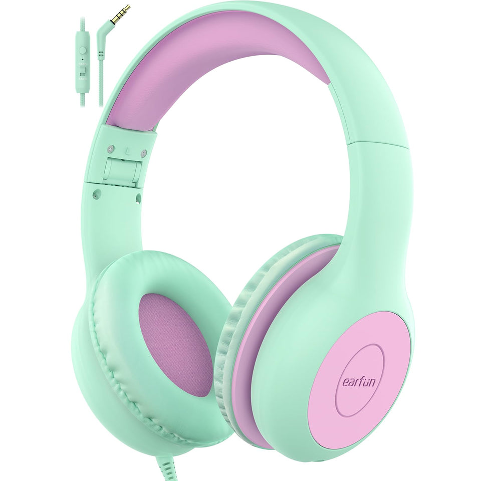 EarFun K1 kids headphones folded for easy travel and storage