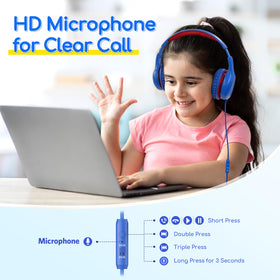 EarFun K1 kids headphones with durable nylon braided cord to reduce tangles
