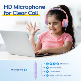 EarFun K1 pink adjustable headband fits growing heads comfortably.