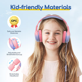 EarFun K1 pink inline mic for clear online class communication.