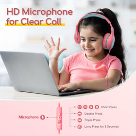 EarFun K1 pink on-head headphones with lightweight comfort