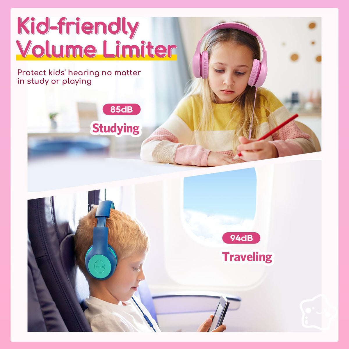 EarFun K1 pink soft ear cushions for long-wearing comfort