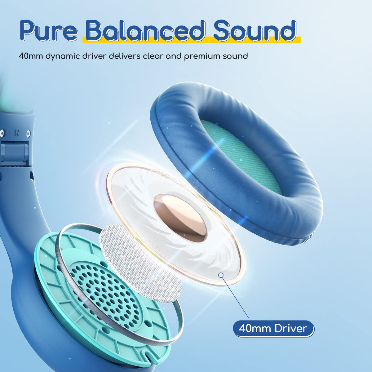 EarFun K1 soft ear cushions with adjustable headband for comfortable wear