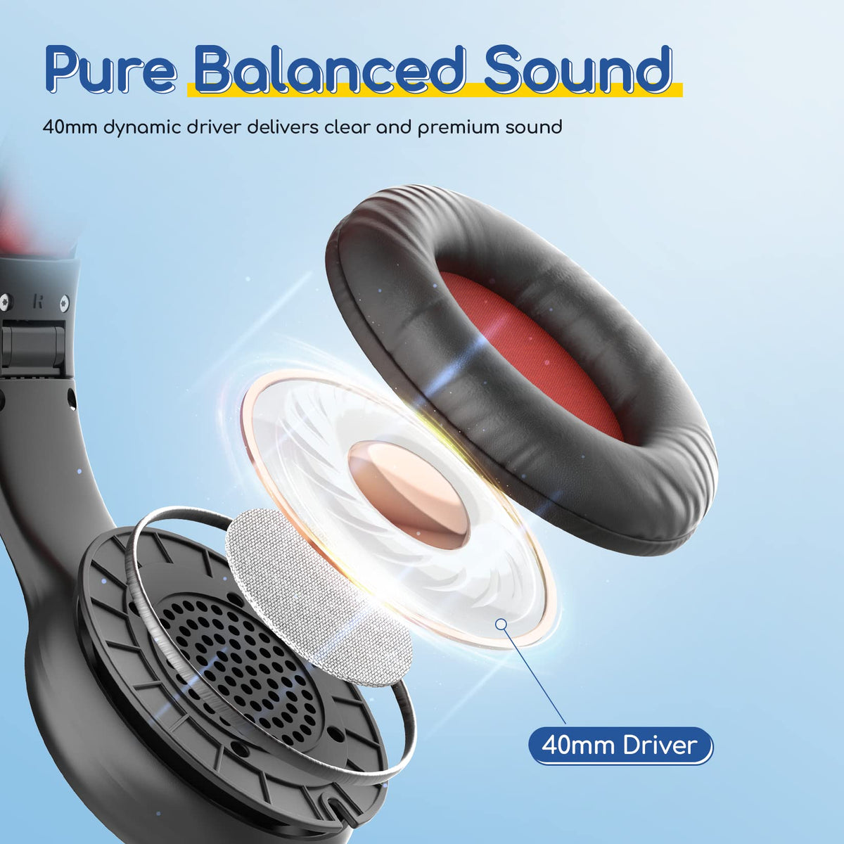 EarFun K1 soft ear cushions and adjustable headband for comfort.