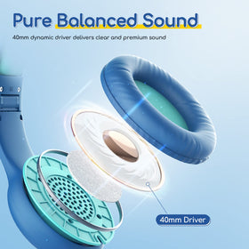 Soft ear cushions on EarFun K1 blue for comfortable all-day wear