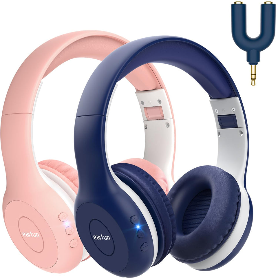 EarFun K2 front packaging showing 2-pack and features for safer listening