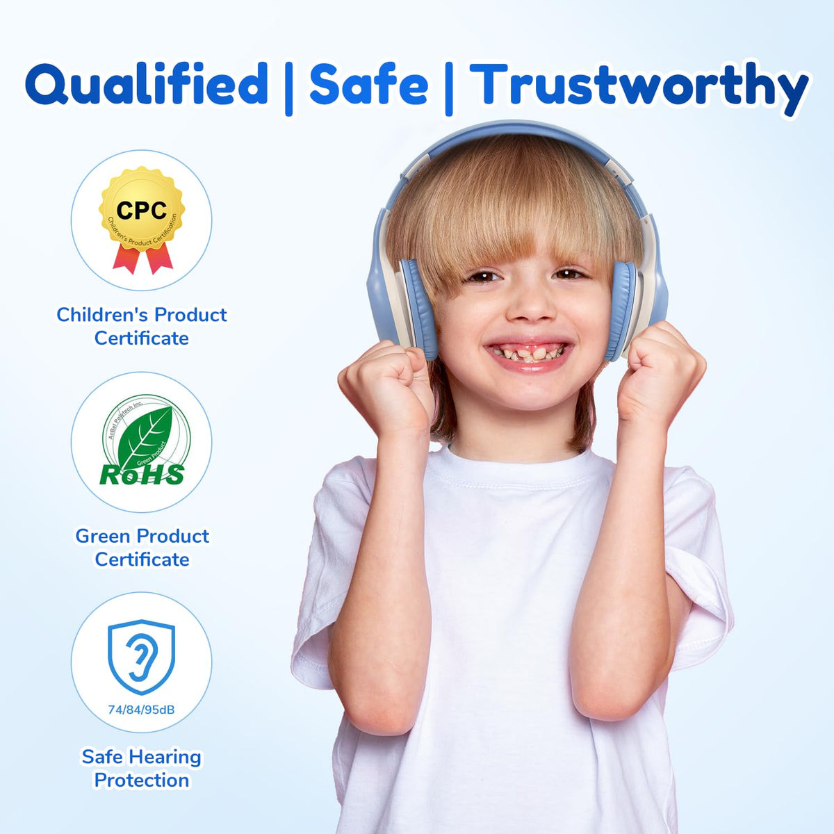 EarFun K2 Kids folded compact in backpack-ready form for portability