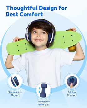EarFun K2 blue side-folded image highlights compact, travel-friendly design