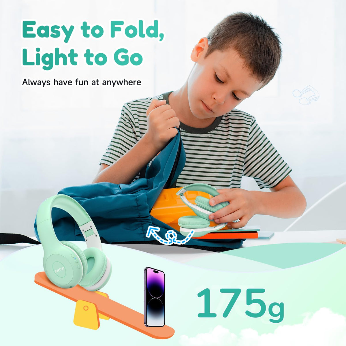 EarFun K2 packaging box showing contents and quick-start convenience