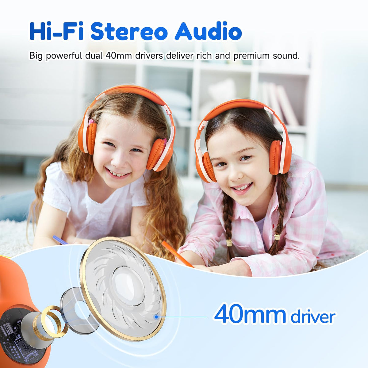 EarFun K2 worn by child demonstrating secure fit and safer listening benefit