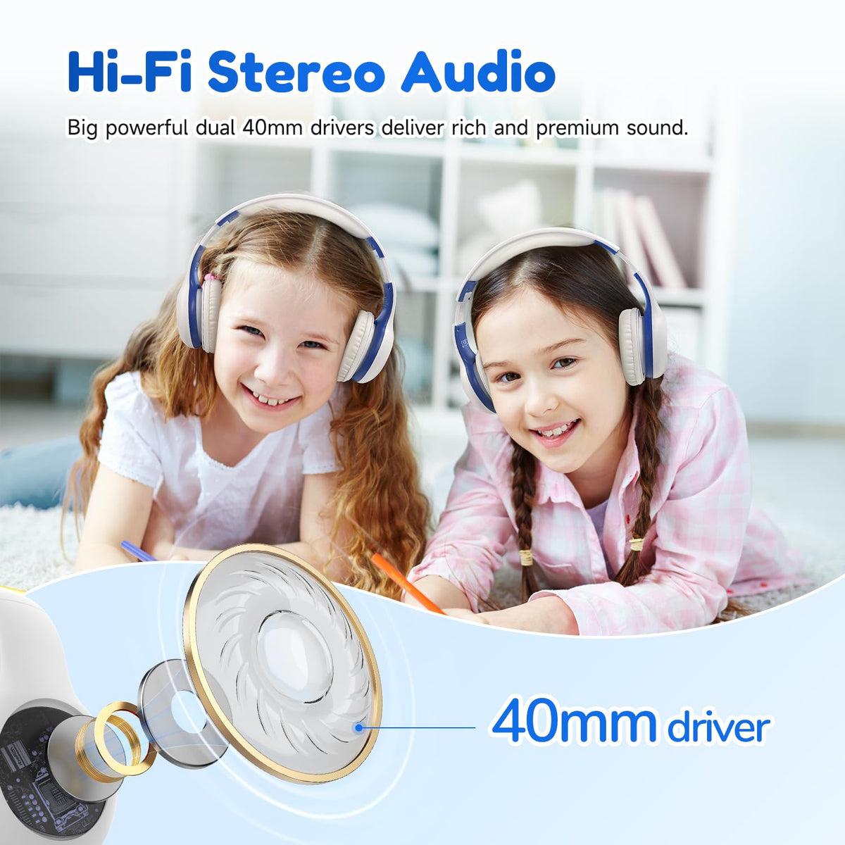 EarFun side profile featuring built-in microphone for clear online class calls