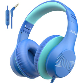 EarFun K3 front view in blue showing safe design and clear branding