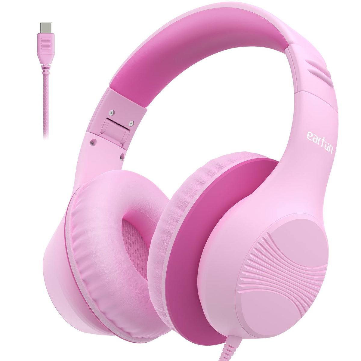 EarFun K3 Kids Headphones folded for travel and easy storage.