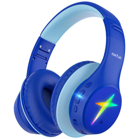EarFun K4 kids headphones with LED lights for fun and focused listening at home
