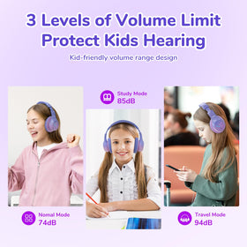 EarFun K4 Kids volume limits provide safe listening levels for kids in busy environments