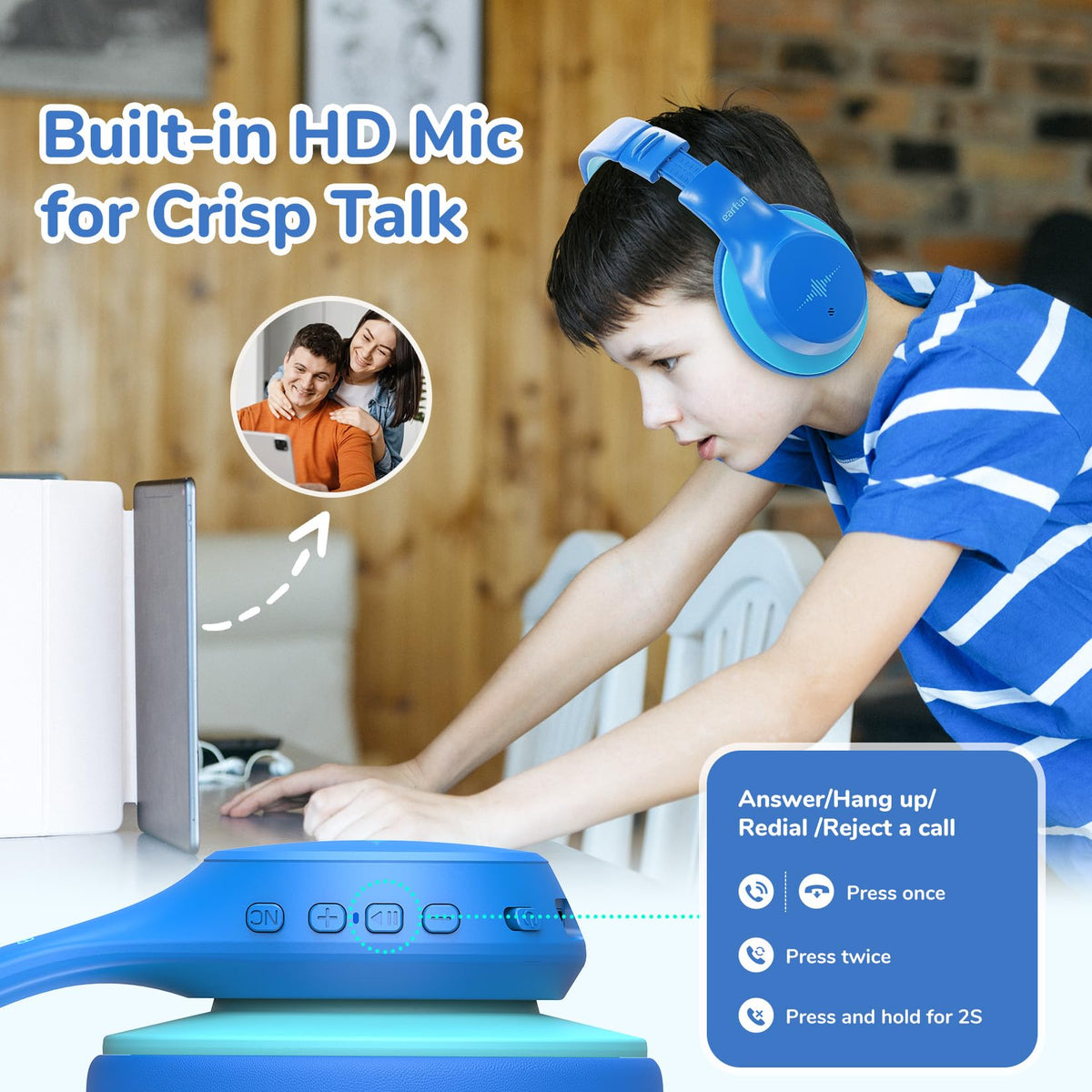 EarFun K4NC controls and ports showing easy access and simple operation