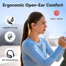 EarFun OpenJump ergonomic earhook keeps a secure fit during workouts