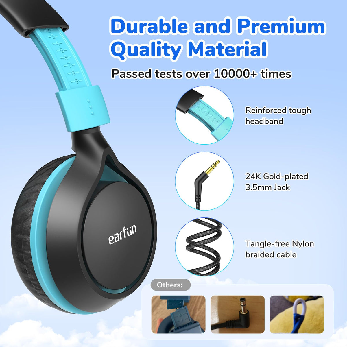 EarFun S1 40mm drivers deliver clear mids and highs with balanced bass.