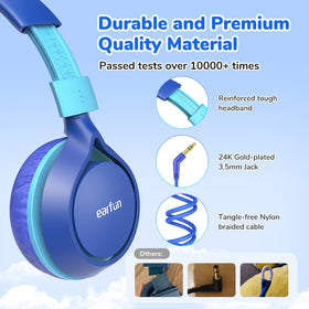 Adjustable 9-position headband on EarFun S1 for growing heads