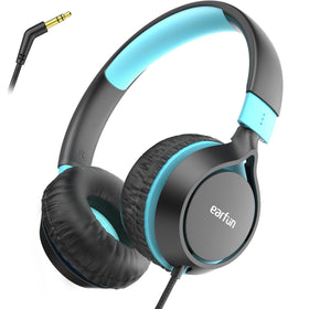 EarFun S1 kids headphones folded for compact travel and school use.