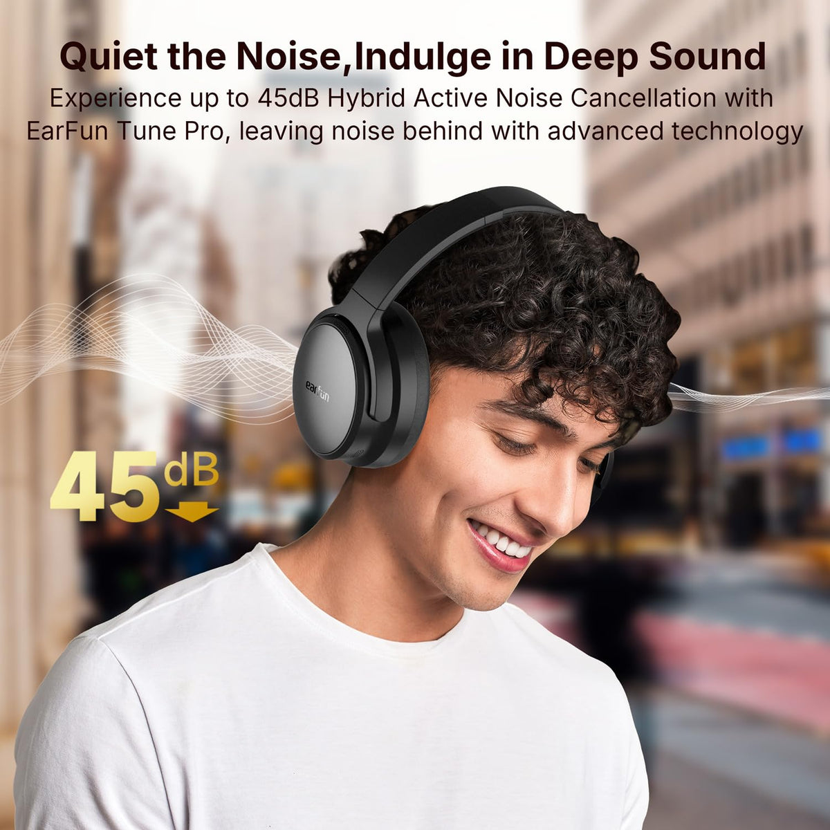 EarFun Tune Pro ANC up to 45 dB for focused listening