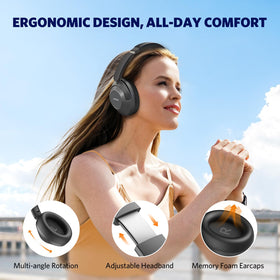 EarFun Wave Pro with 3.5mm aux wired listening for uninterrupted playback.
