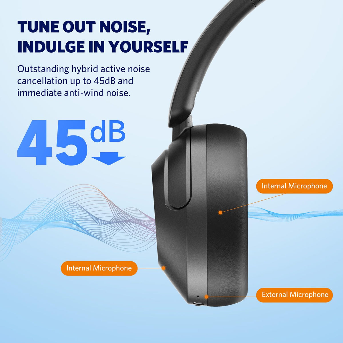 EarFun Wave Pro side view highlighting slim profile for daily use.