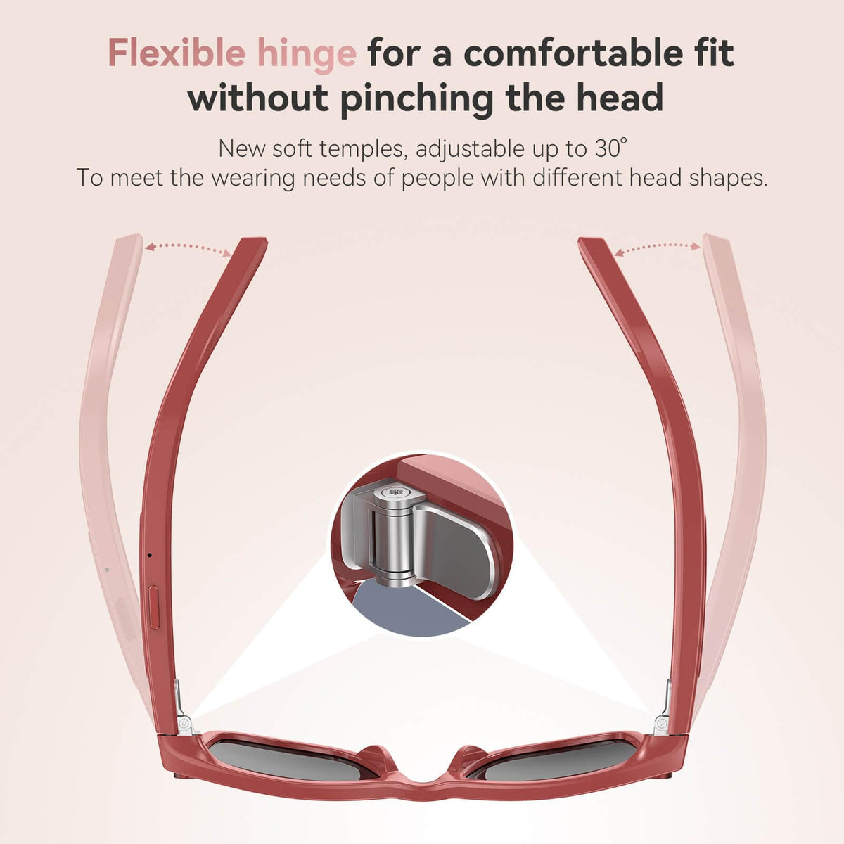 EarlySincere Porto Red AI Glasses long battery life for all-day use.