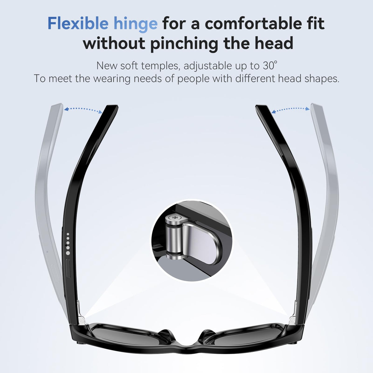 EarlySincere 30 degree flexible fit glasses for comfortable wear