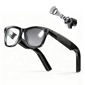 EarlySincere 4K AI Smart Glasses with photochromic lenses protect eyes in bright daylight.