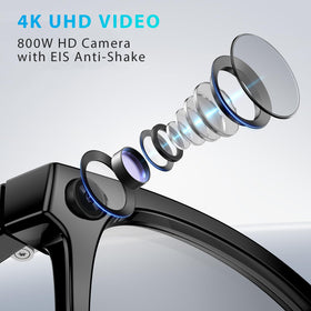 EarlySincere AI Glasses with AI translation and voice assistant for real-time help