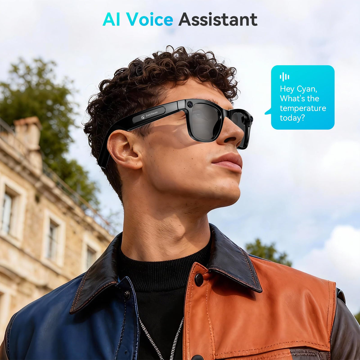 EarlySincere AI Glasses with ergonomic design and adjustable temples for comfort