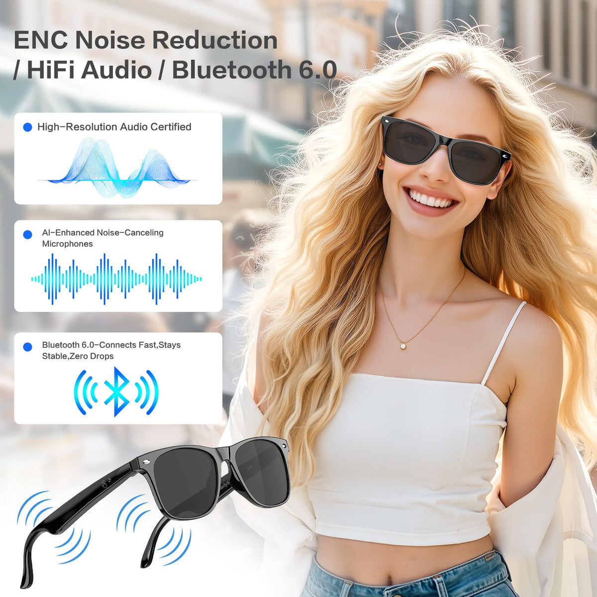 EarlySincere AI glasses long battery life for all-day use