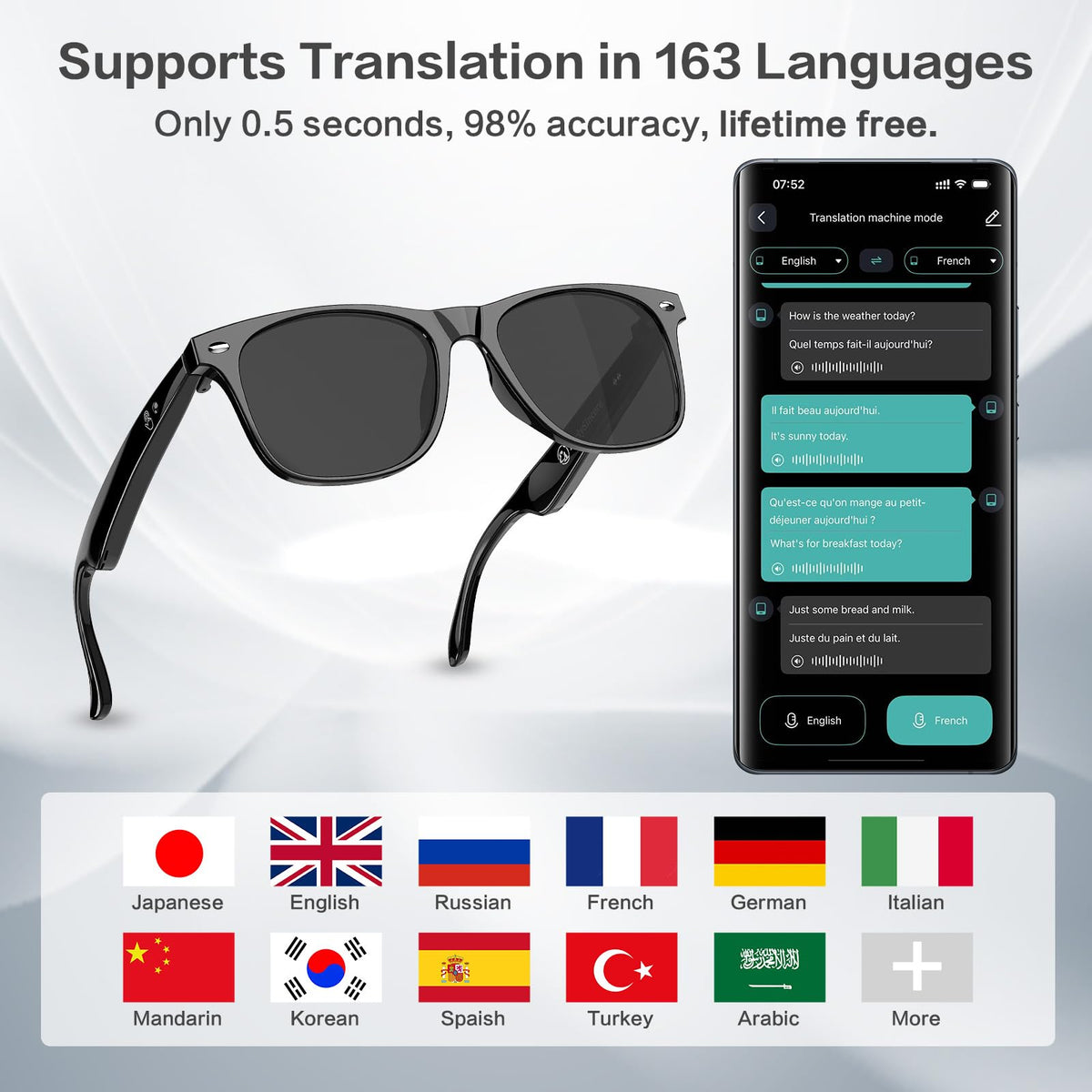 EarlySincere AI glasses UV protection with polarized lenses for sunny days