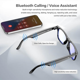 EarlySincere AI Smart Glasses connected via Bluetooth for calls and voice assistant