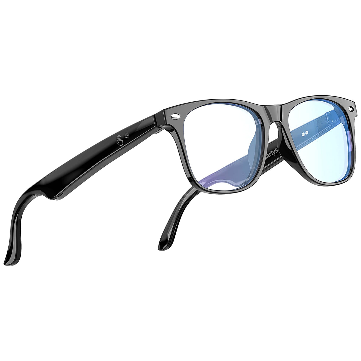 EarlySincere AI Smart Glasses front view, sleek daily wear design for easy styling and comfort